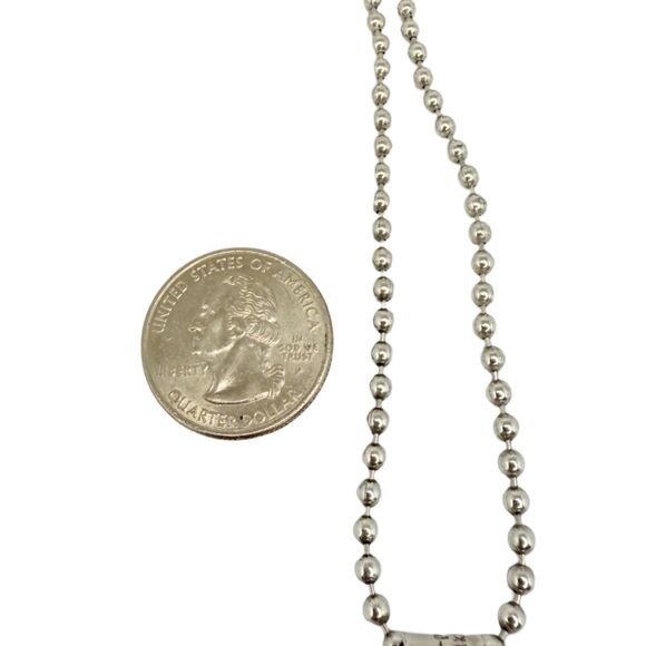 Taxco Mexico Cross Pendant Necklace 16" 925 Sterling Silver Christian Ball - Picture 10 of 13